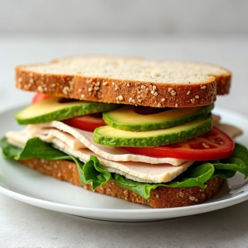 Turkey and Creamy Avocado Whole Grain Sandwich