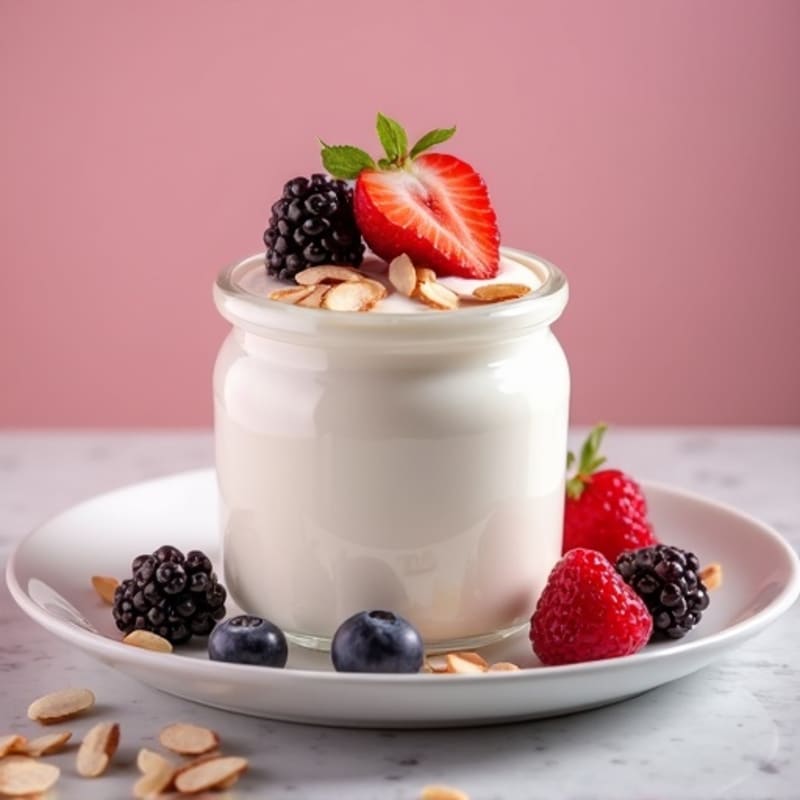 Creamy Greek Yogurt Protein Mousse with Berries