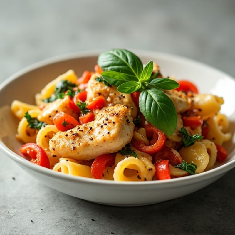 Spicy Garlic Herb Chicken Pasta