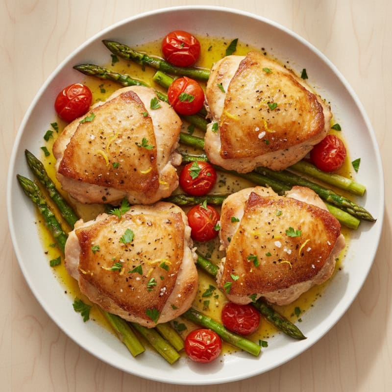 Lemon Herb Roasted Chicken Thighs