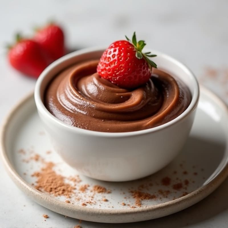 Silky Chocolate Protein Pudding with Almond Butter Swirl