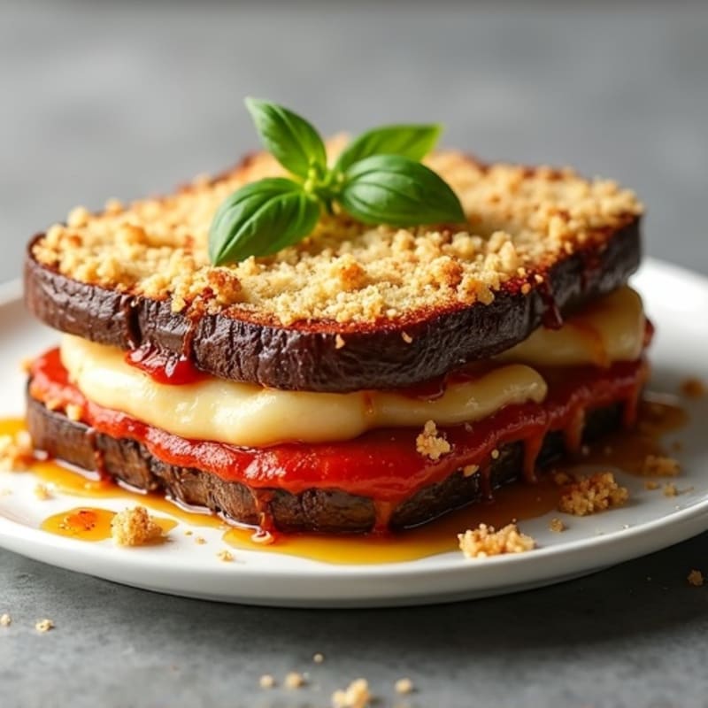 Crispy Baked Eggplant Parmesan Hero