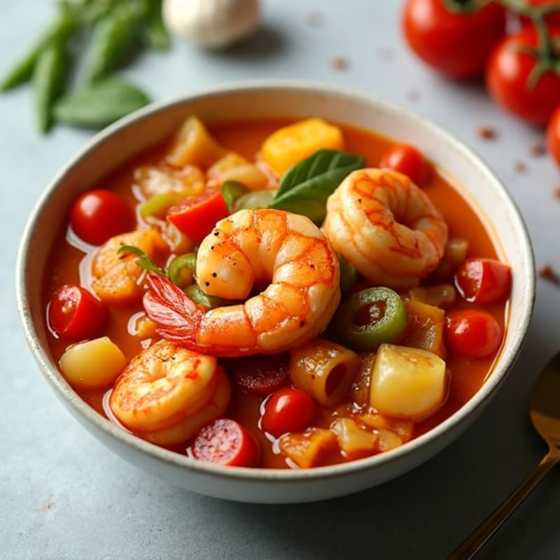 Spicy Chicken and Shrimp Stew
