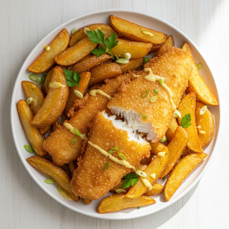 Crispy Beer-Battered Fish and Chips