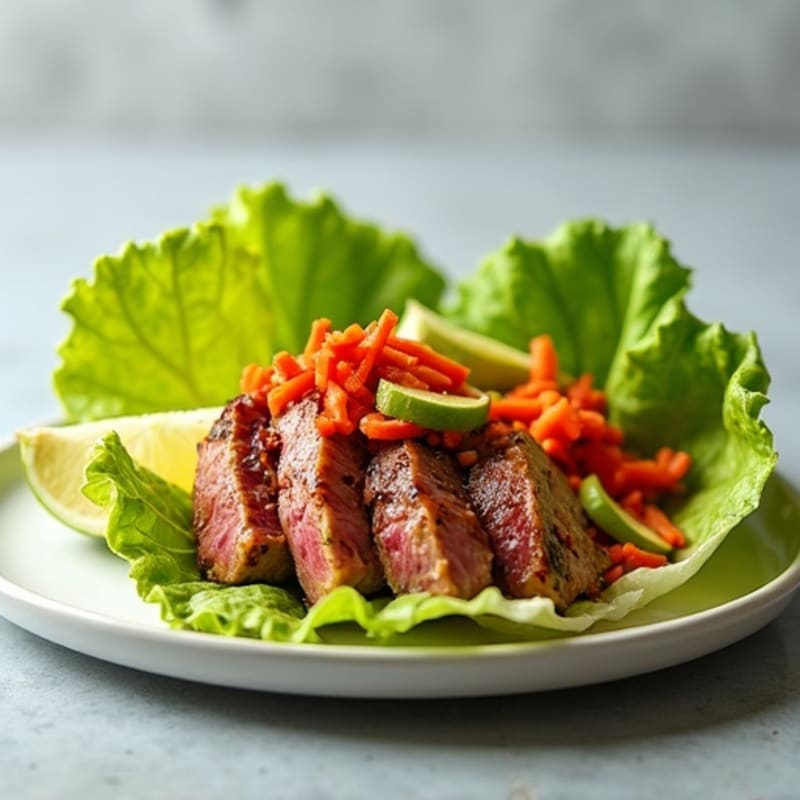 Spicy Seared Tuna Lettuce Wraps