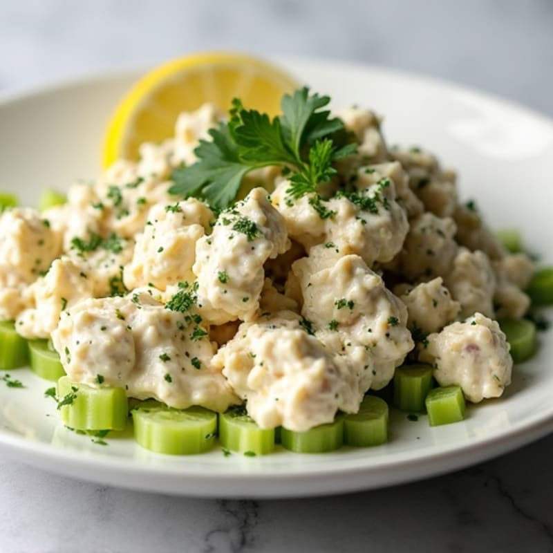 Creamy Lemon Herb Tuna Salad with Crunchy Celery