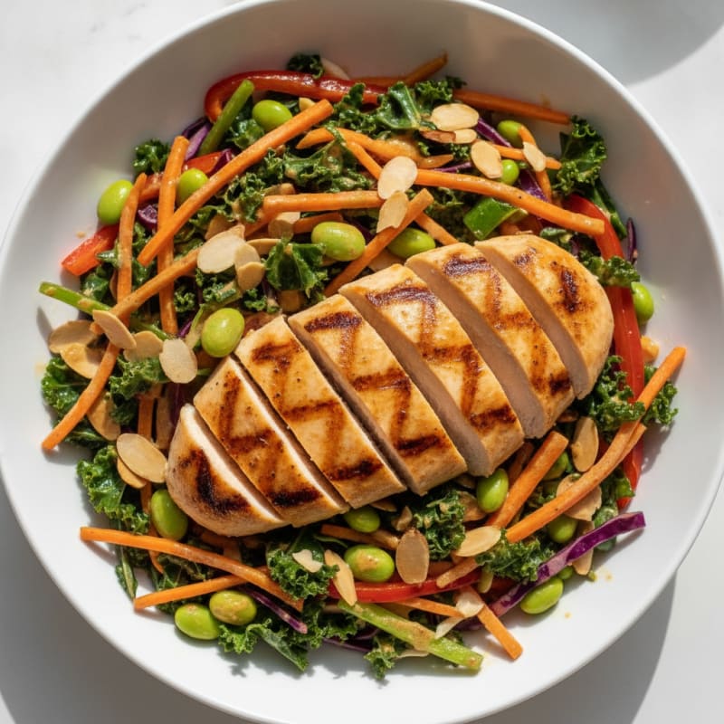 Chicken Power Bowl with Peanut Vinaigrette
