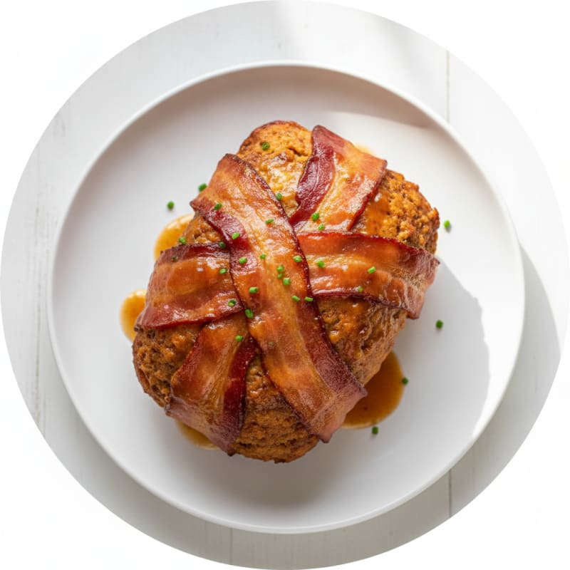 BBQ Bacon-Wrapped Meatloaf with Glaze