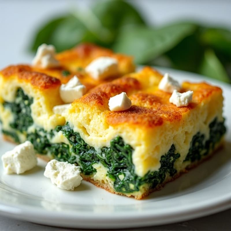 Crustless Spinach and Feta Egg Bake