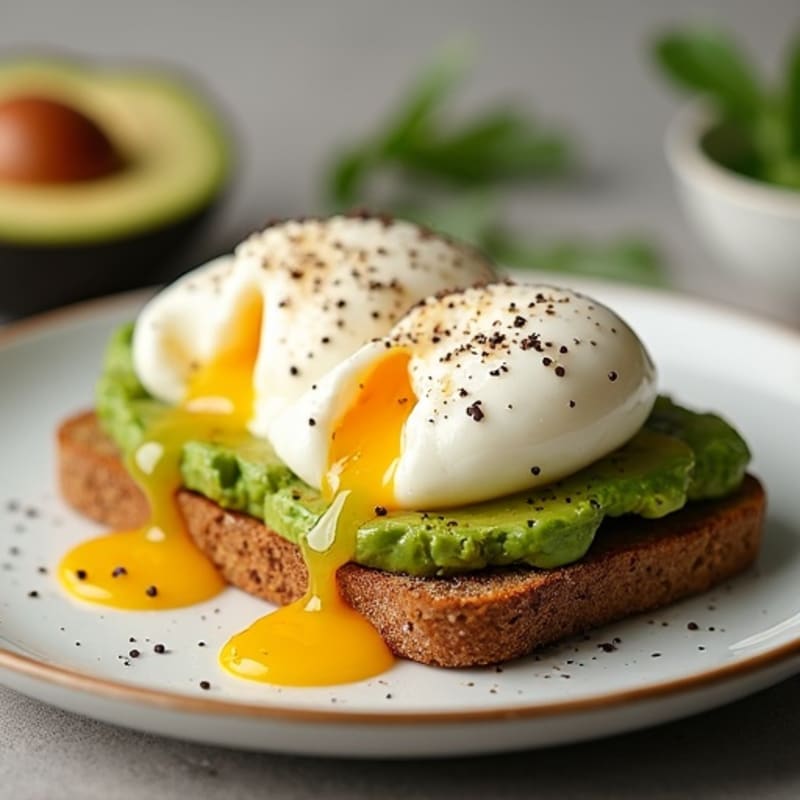 Crispy Whole Grain Avocado Toast with Poached Egg