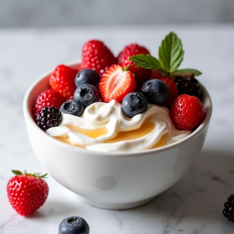 Creamy Greek Yogurt Protein Bowl with Mixed Berries