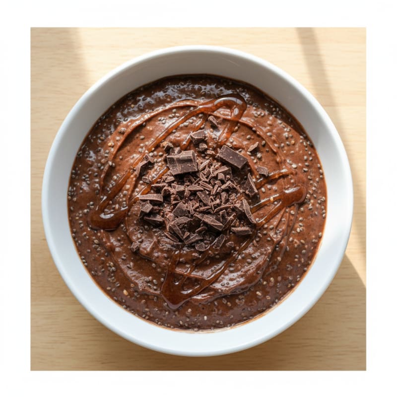 Protein Chocolate Pudding with Chia Seeds