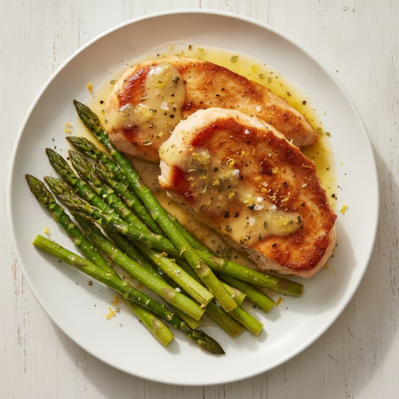 Lemon Herb Chicken with Roasted Asparagus