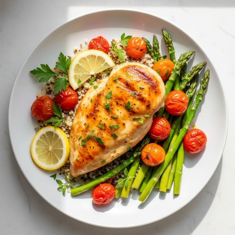 Lemon-Herb Chicken with Roasted Asparagus