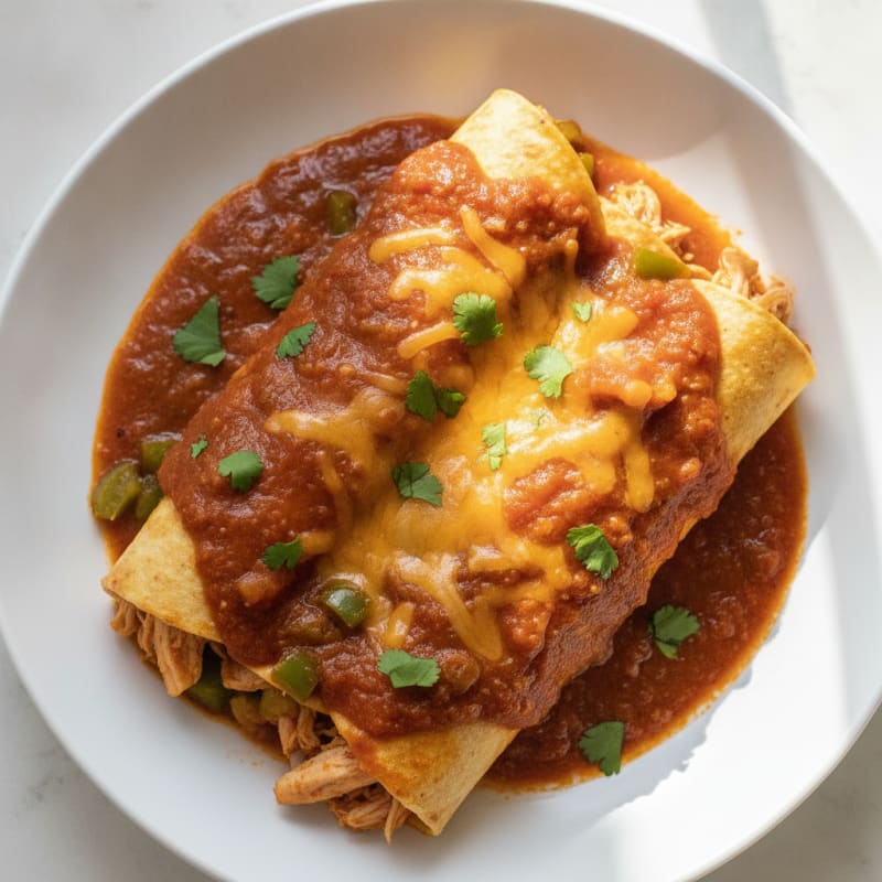 Chicken Enchiladas with Ranchero Sauce