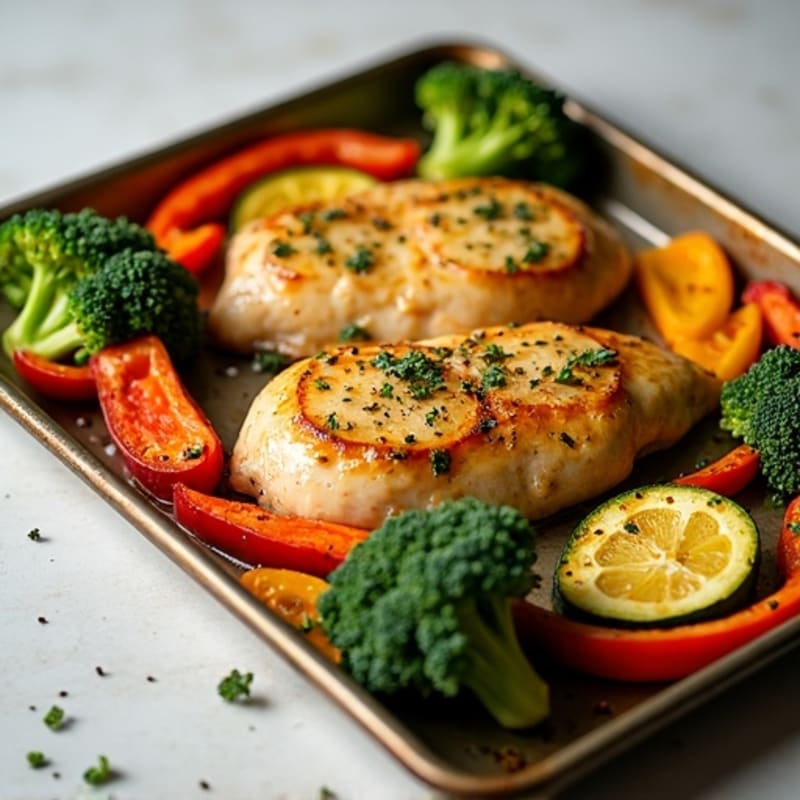Sheet Pan Lemon-Herb Chicken with Roasted Vegetables