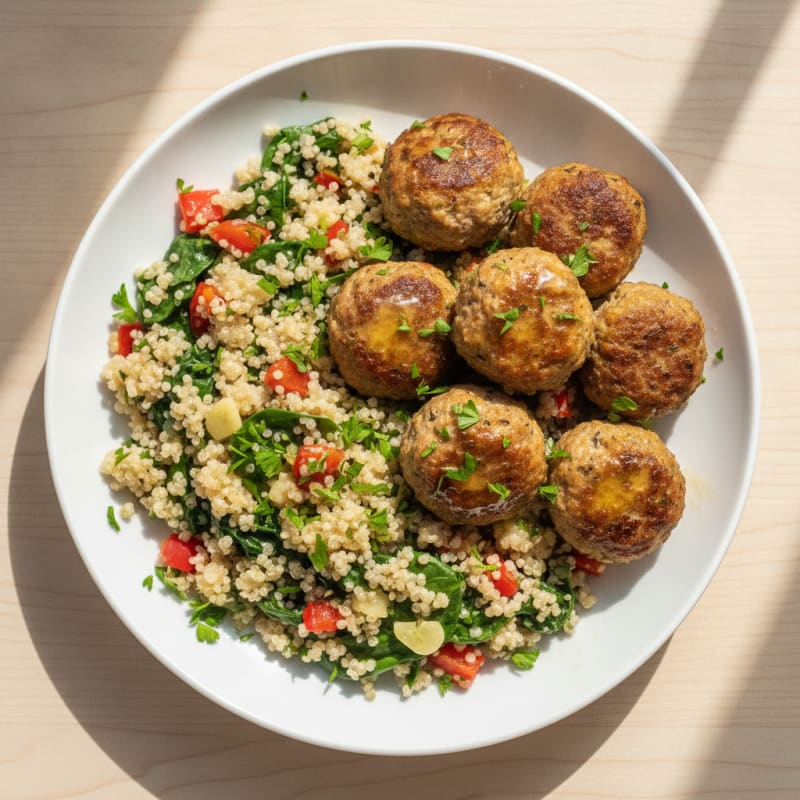Turkey Meatball and Quinoa Bowl