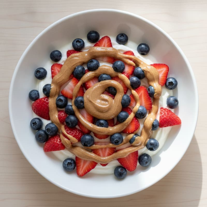 Greek Yogurt Protein Bowl with Berries and Almond Butter