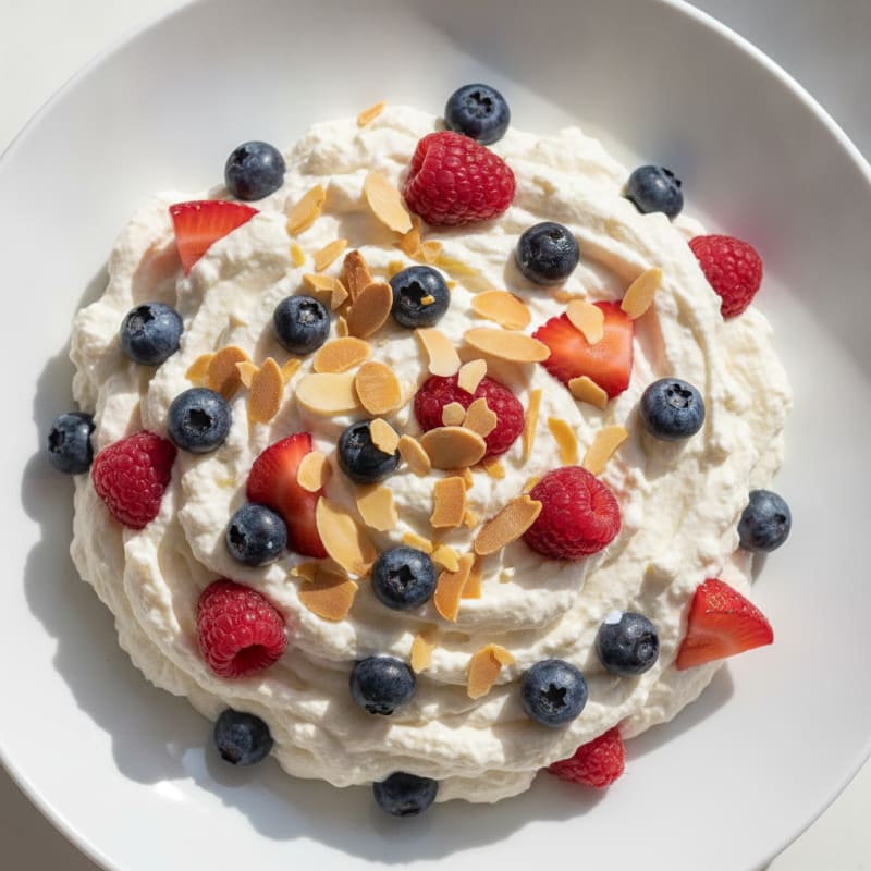 Silky Greek Yogurt Protein Mousse with Mixed Berries