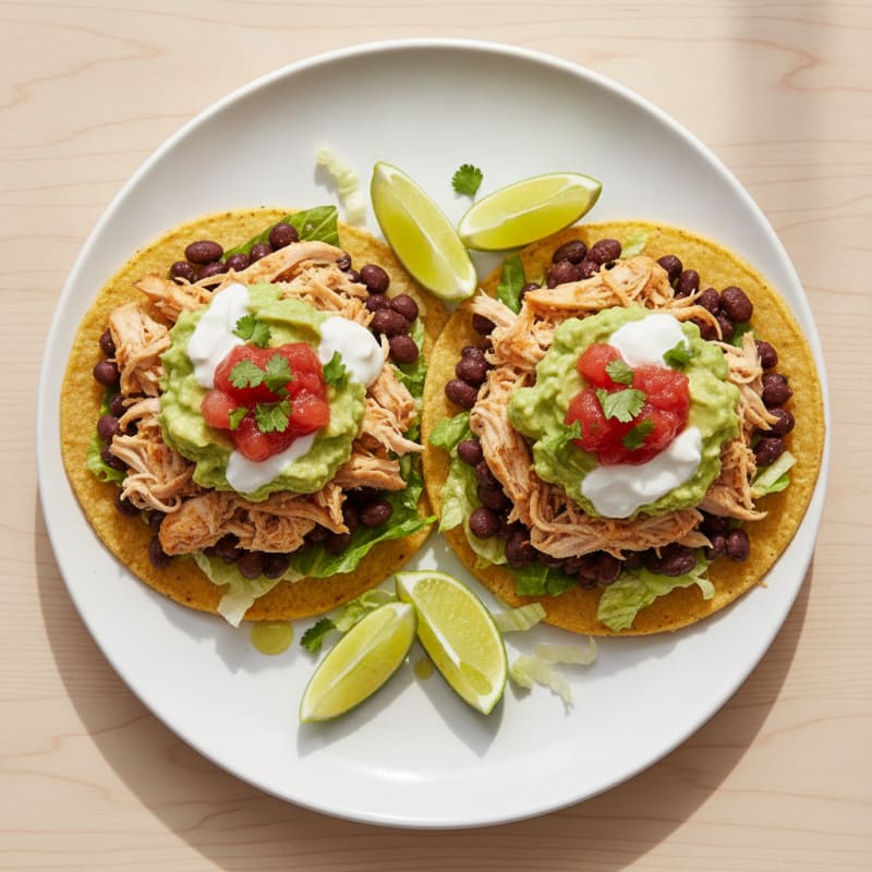 Rotisserie Chicken and Black Bean Tostadas