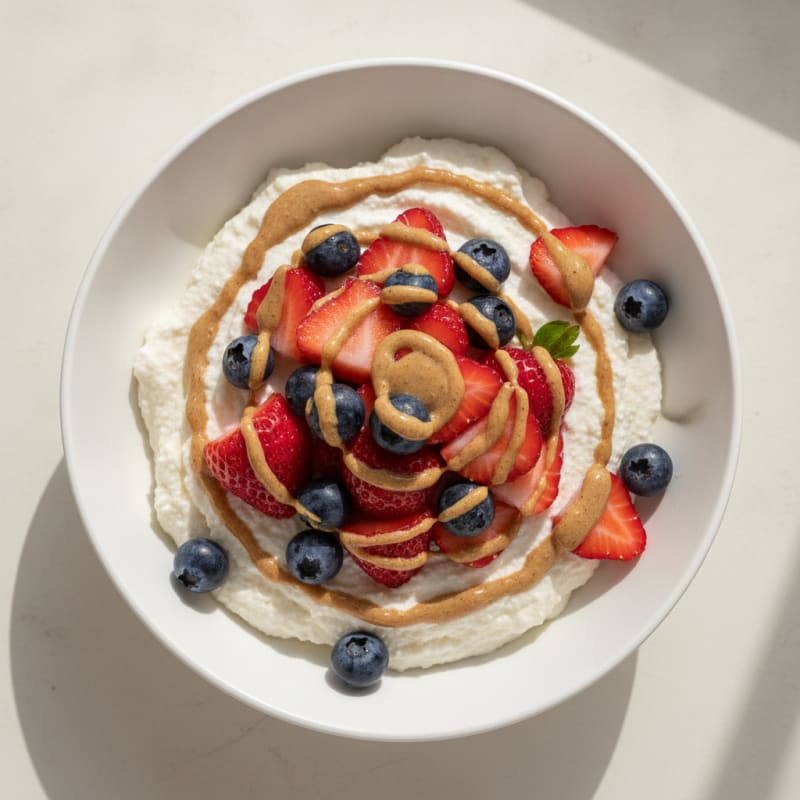 Silky Greek Yogurt Protein Mousse with Fresh Berries