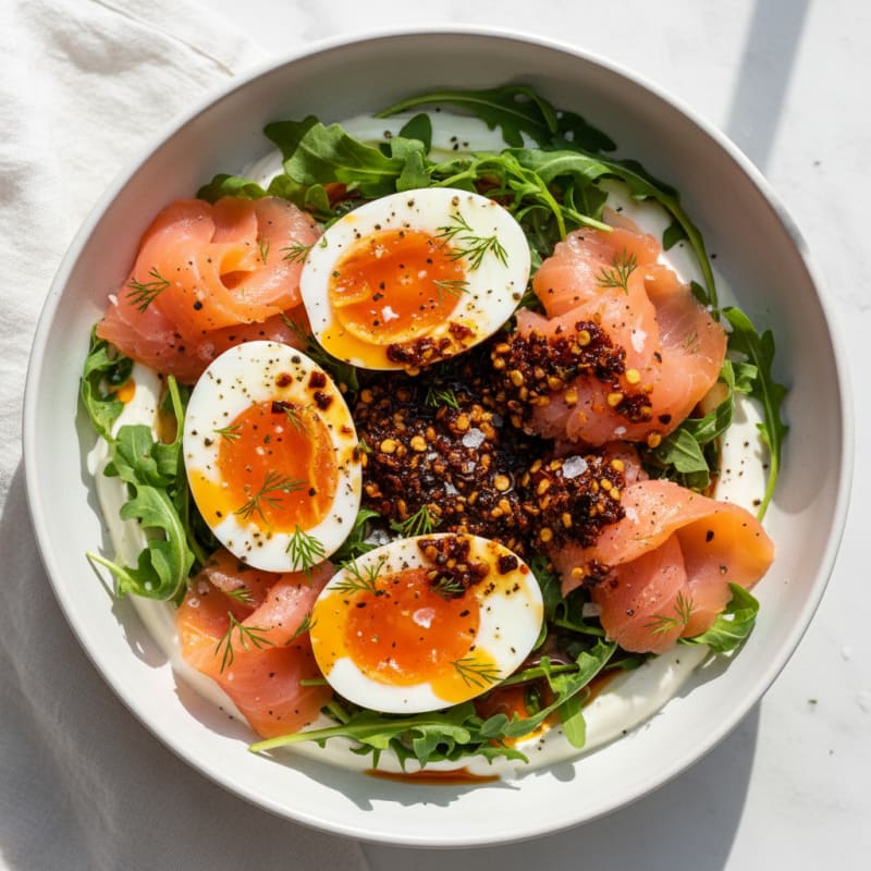 Golden Jammy Eggs with Chili Crisp