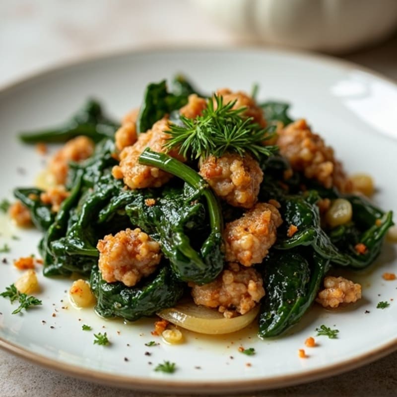 Garlic-Braised Collard Greens with Smoky Turkey