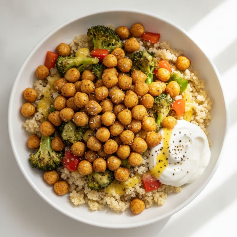 Roasted Vegetable and Chickpea Bowl