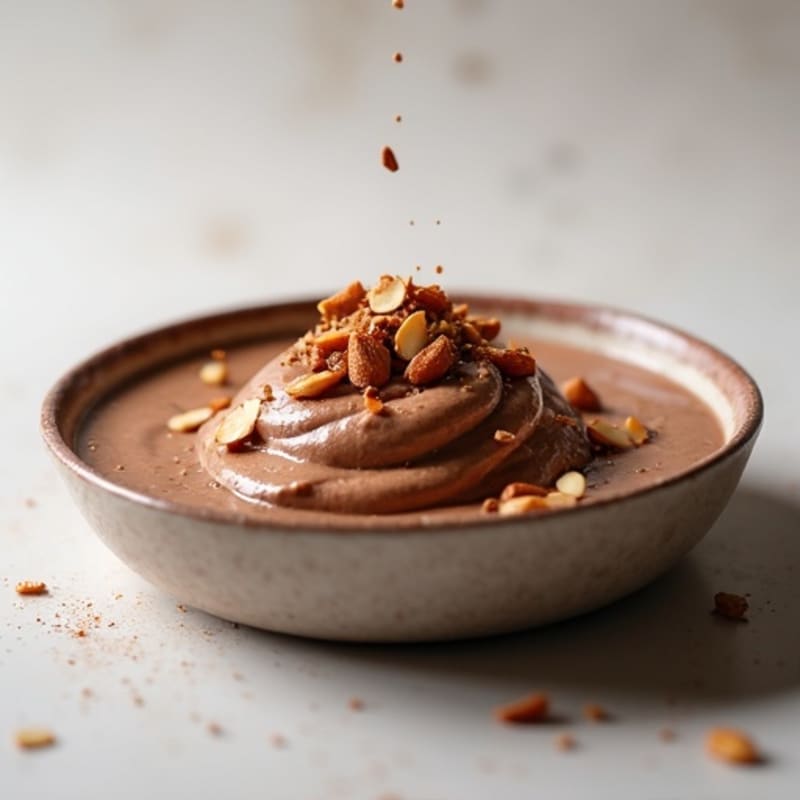Silky Chocolate Protein Pudding with Almonds