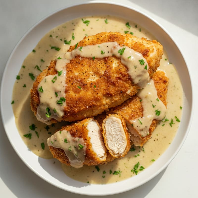 Buttermilk Fried Chicken with Creamy Gravy