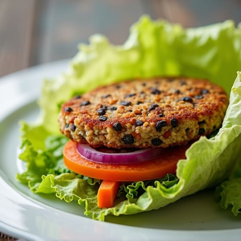 Crispy Veggie Burger Lettuce Wraps
