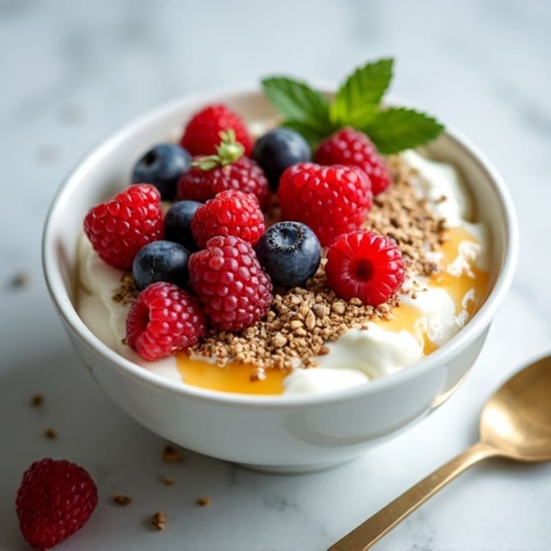 Creamy Greek Yogurt Protein Bowl with Mixed Berries