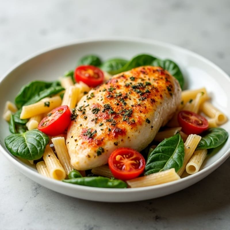 Spicy Herb Chicken with Creamy Pasta