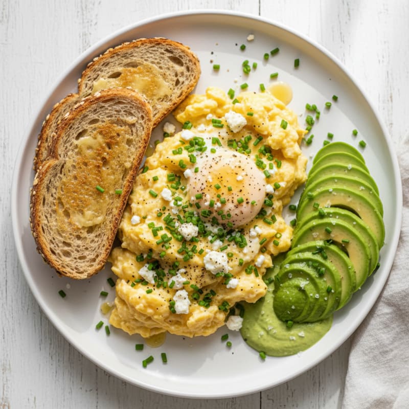 Savory Scrambled Eggs with Herbs