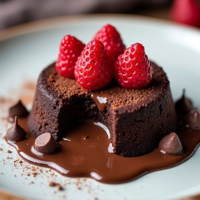 Protein-Rich Dark Chocolate Lava Cake
