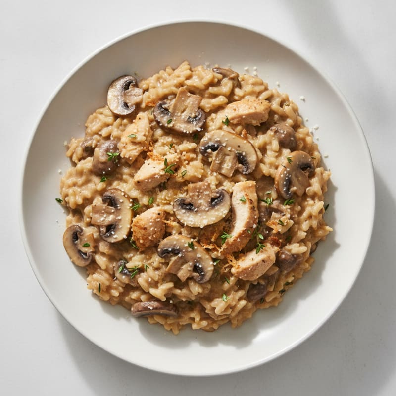 Creamy Mushroom Risotto with Parmesan