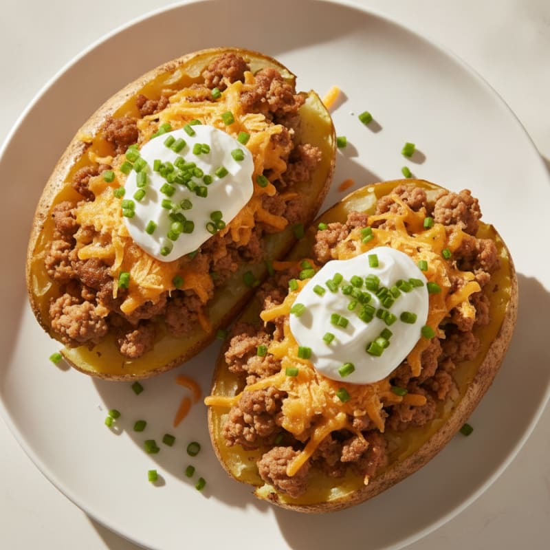 Loaded Baked Potatoes with Chives