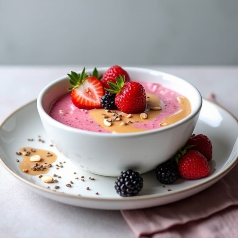 Silky Greek Yogurt Protein Pudding with Berries