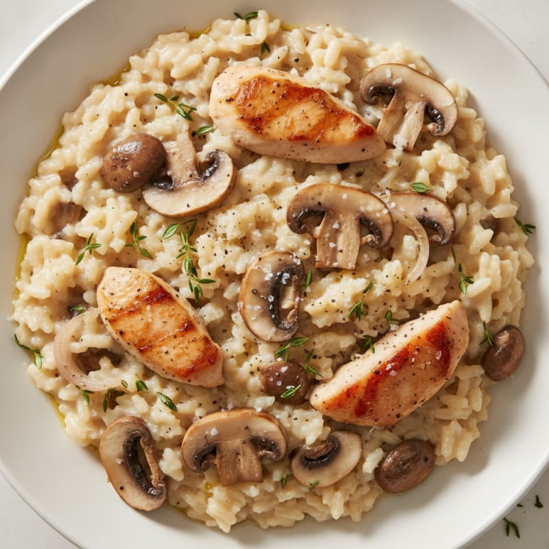 Creamy Parmesan Mushroom Risotto