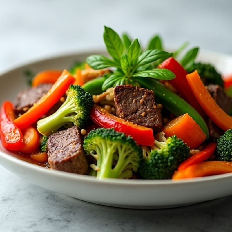 Savory Marinated Beef Stir-Fry with Fresh Vegetables