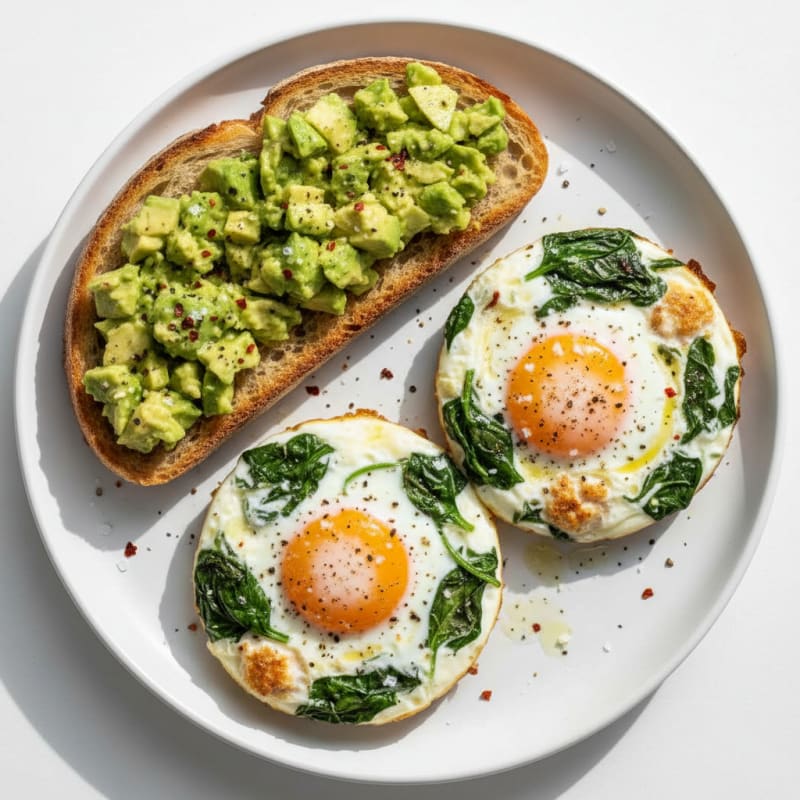 Baked Eggs with Sourdough Avocado Toast