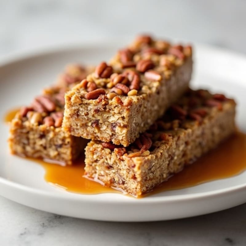 Maple-Pecan Protein Bars with Date Caramel