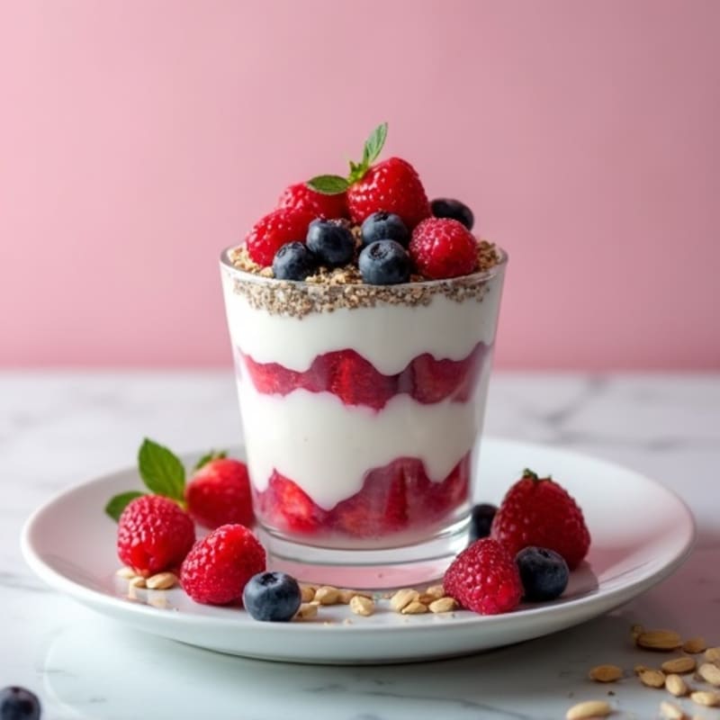 Creamy Greek Yogurt Protein Parfait with Mixed Berries