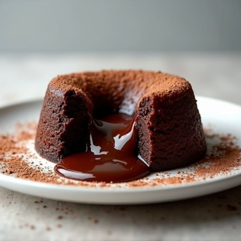 Protein-Rich Dark Chocolate Lava Cake
