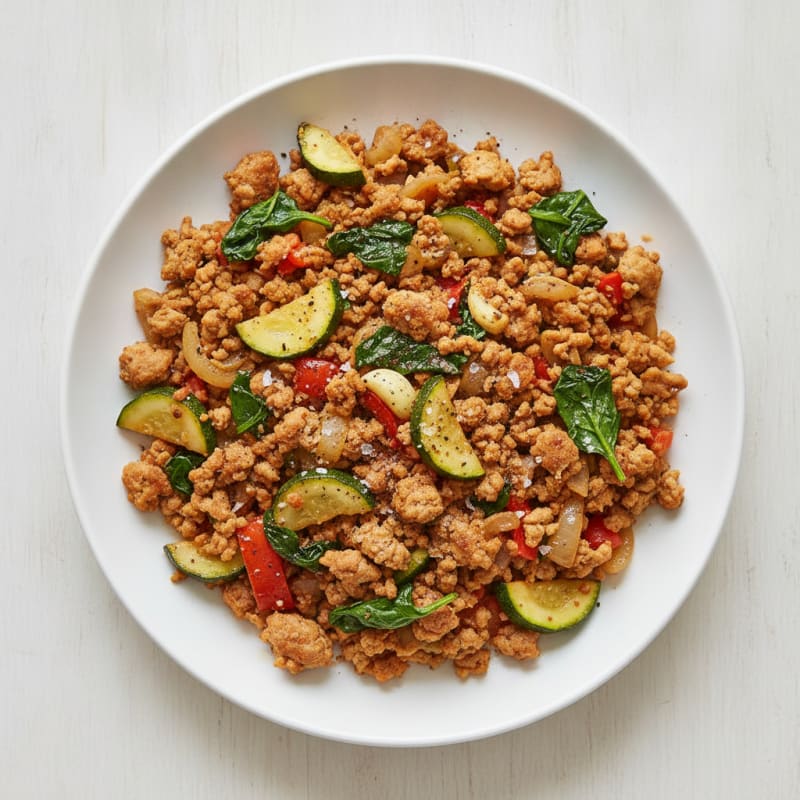 Savory Ground Turkey and Vegetable Skillet