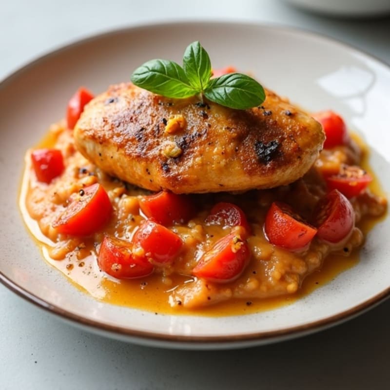 Roasted Spiced Chicken with Creamy Tomato Sauce