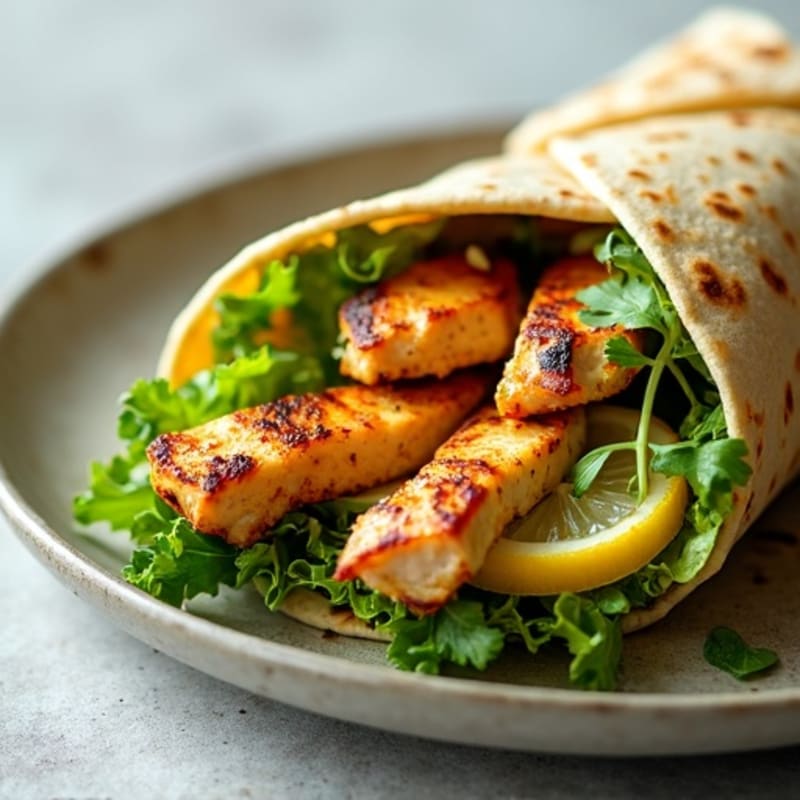 Lemon Herb Grilled Chicken Wrap with Crisp Greens