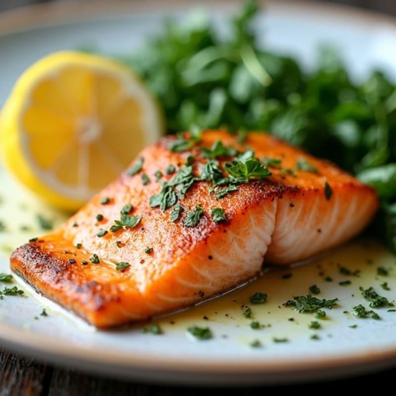 Pan-Seared Salmon with Garlic and Fresh Herbs