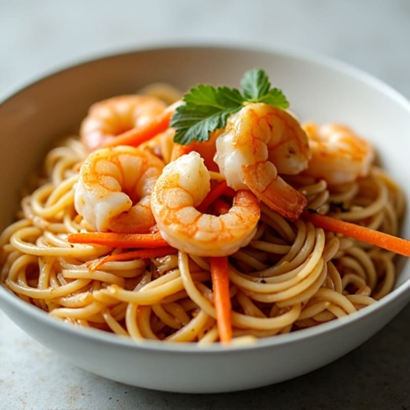 Fresh Shrimp with Tangy Peanut Noodles