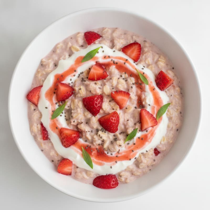 Strawberry Shortcake Overnight Oats